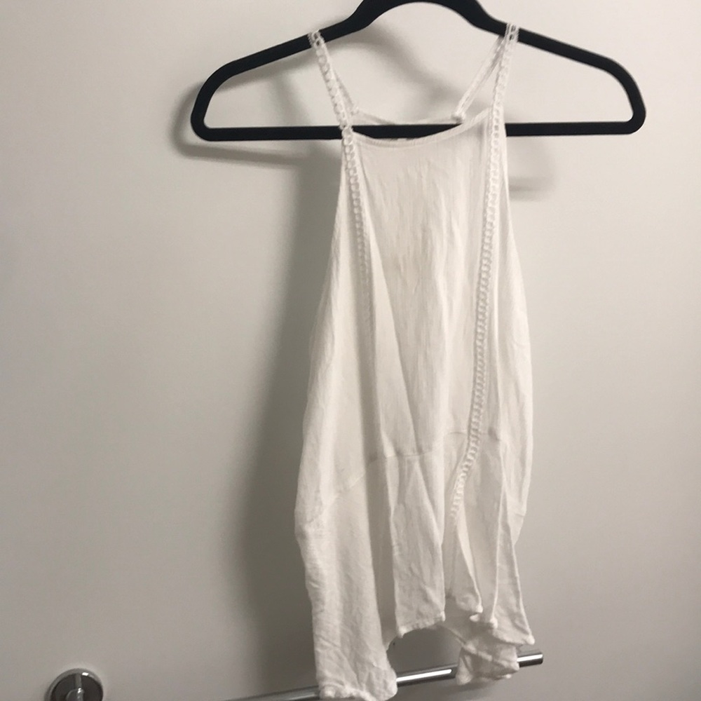 White peplum tank top